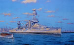 "USS Texas" - James Flood - USS Texas Naval Art